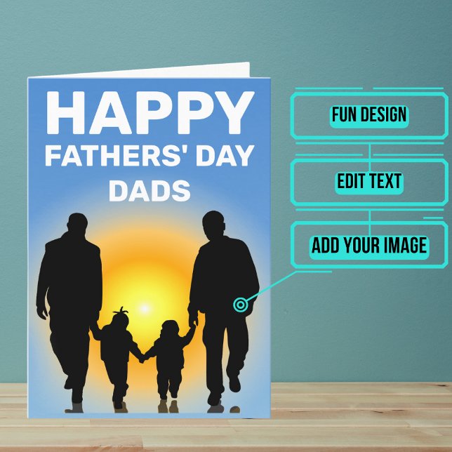 Cartão Gay com Dia de os pais (Please enjoy our Father's Day card for gay dads)