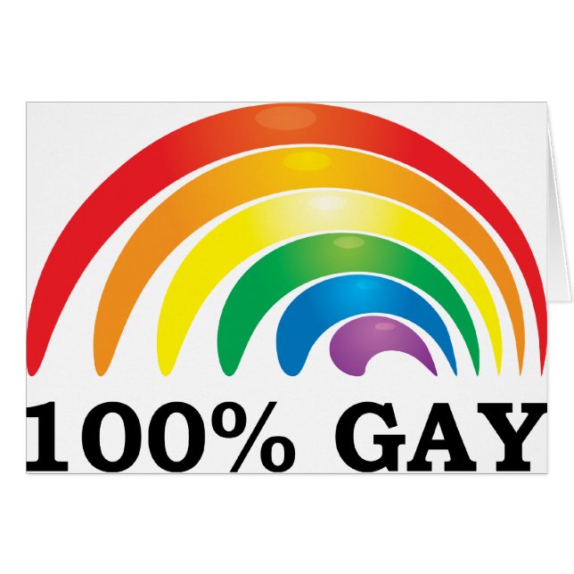 Cartão Gay de 100% (Frente Horizontal)