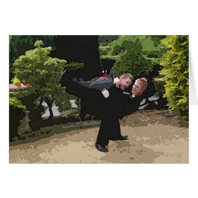Cartão gay de casamento (Frente Horizontal)