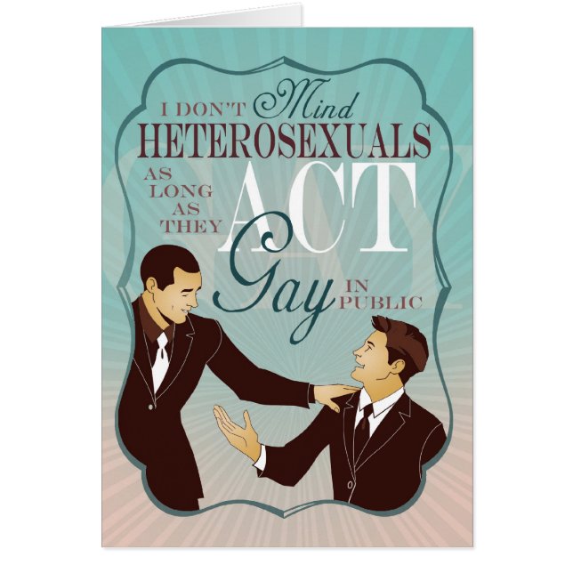 Cartão Gay do ato (Frente)