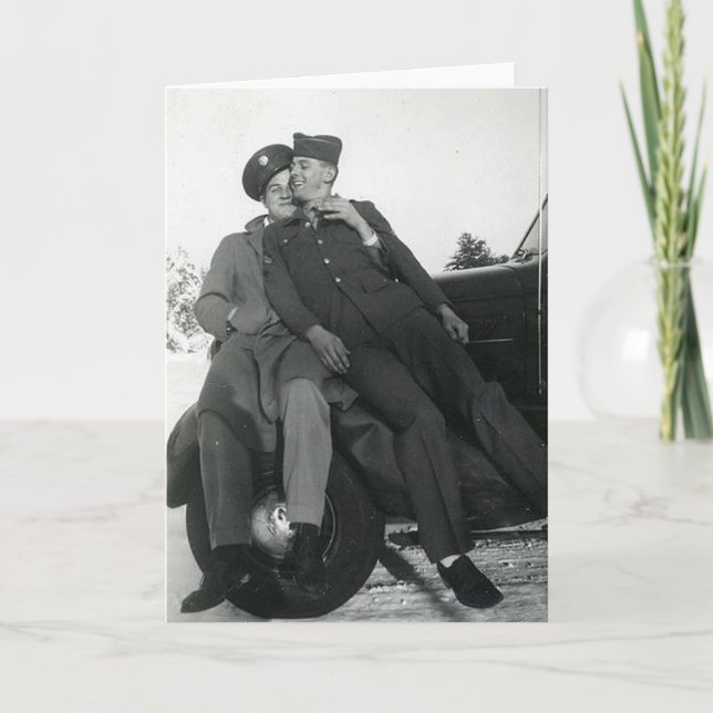 Cartão Gay do vintage (Frente)