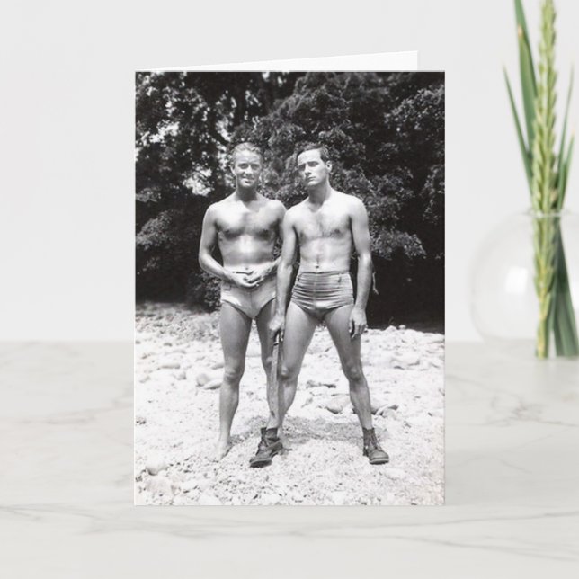 Cartão Gay do vintage (Frente)