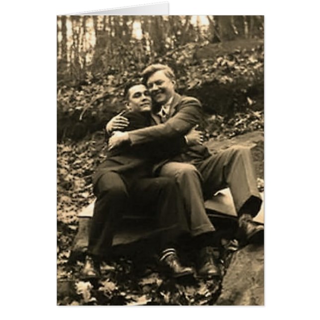 Cartão Gay do vintage (Frente)