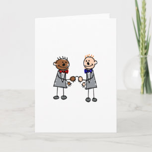Cartão Gay Interracial Couple