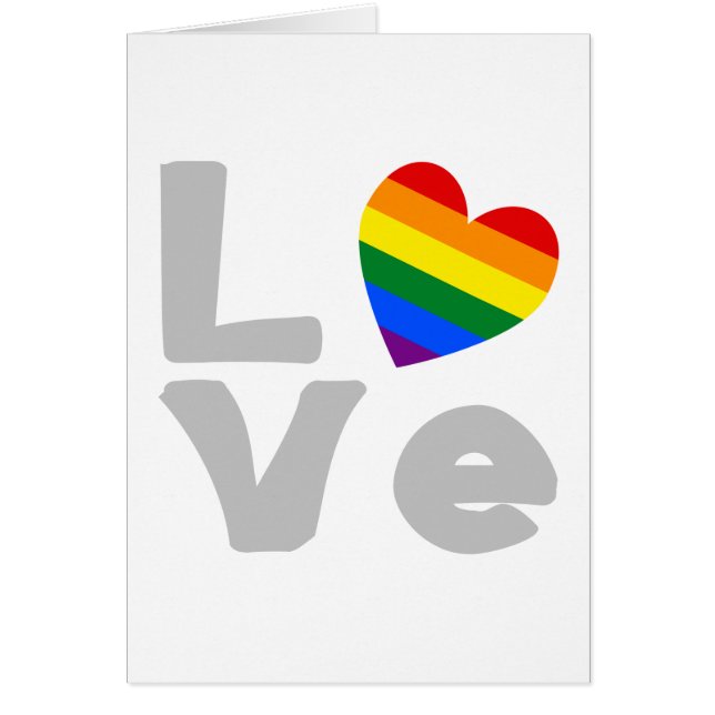 Cartão Gay Love Cinza (Frente)