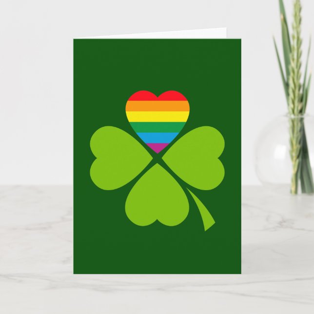 Cartão Gay Lucky Clover (Frente)