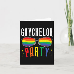 Cartão Gaychelor Gay Lgbtq Pride Bachelor Festa W