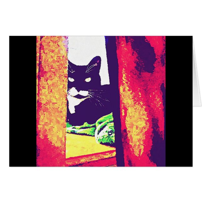 Cartão Gazando Lucy Painting (Frente Horizontal)