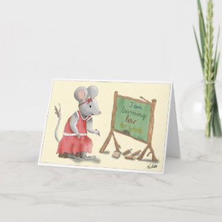 Cartão GB School enrollment card, lovingly hand-drawn gir