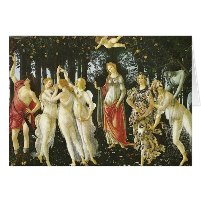 Cartão GC de Sandro Botticelli - de Primavera (Frente Horizontal)