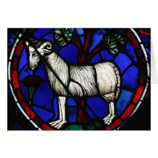 Cartão GC do Notre-Dame de Paris do vitral do zodíaco do