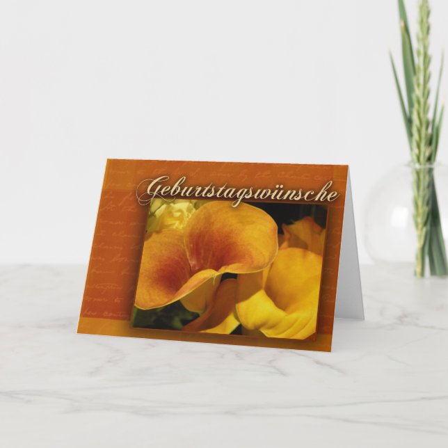 Cartão geburtstagswnsche - Parabéns Alemão (Frente)