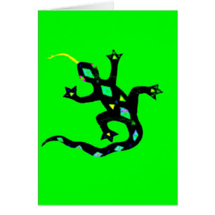 Cartão Gecko em verde2