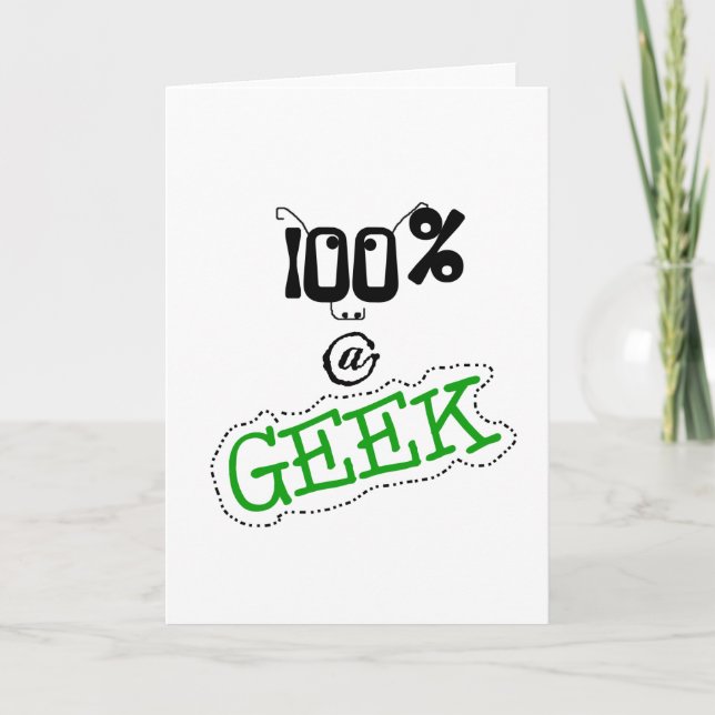 Cartão Geek de 100 por cento (Frente)