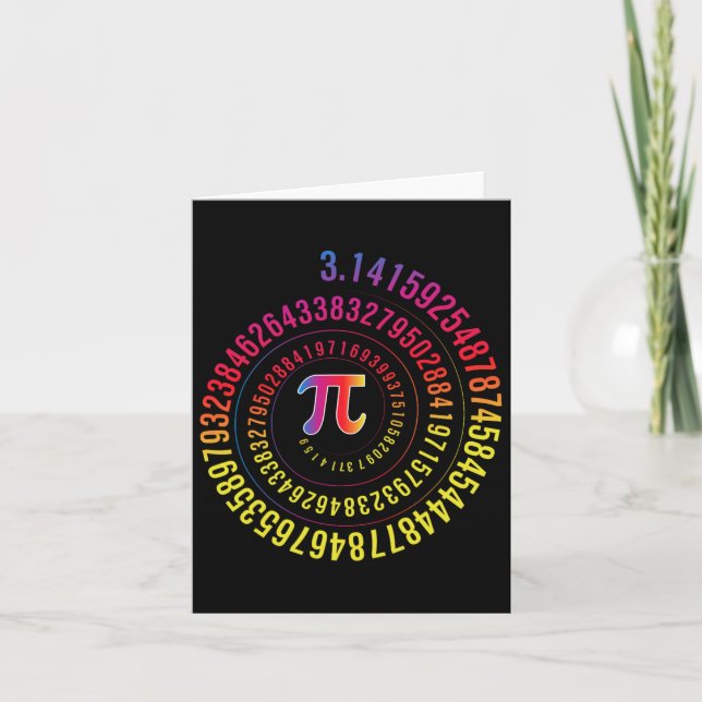 Cartão Geek De Nerd De Matemática Pi Day 3.1415 Irraciona (Frente)