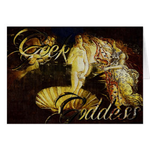 Cartão Geek Goddes Botticelli, o Nascimento de Vênus