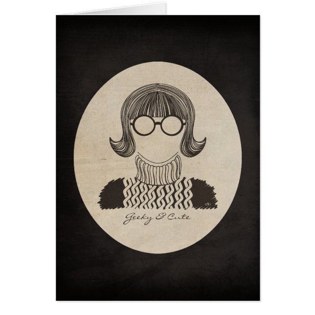 Cartão Geeky e bonito (Frente)