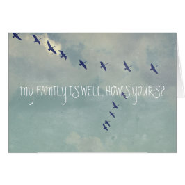 Cartão Geese rumo ao sul