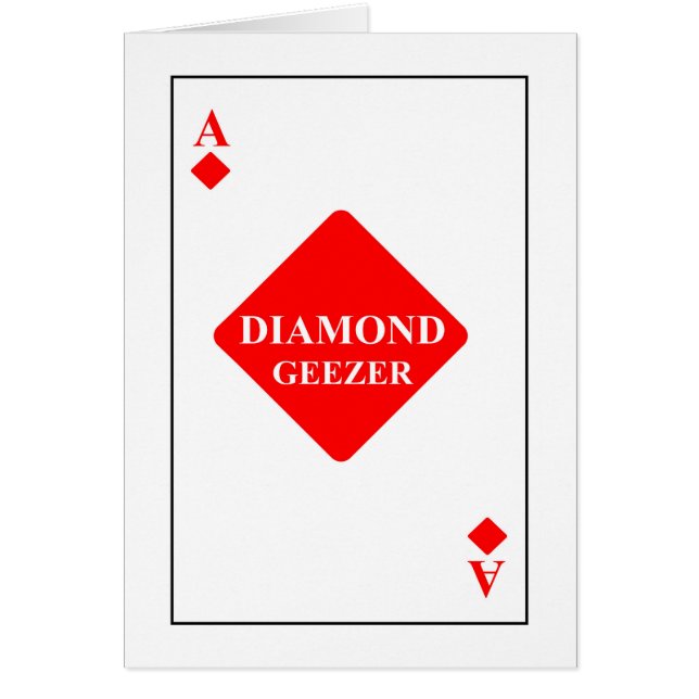 Cartão Geezer do diamante (Frente)
