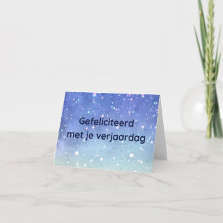 Cartão Gefeliciteerd encontrou je verjaardag, aniversário