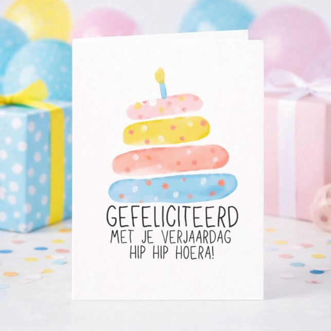 Cartão Gefeliciteerd met je verjaardag Cupcake Kaars  (Criador carregado)