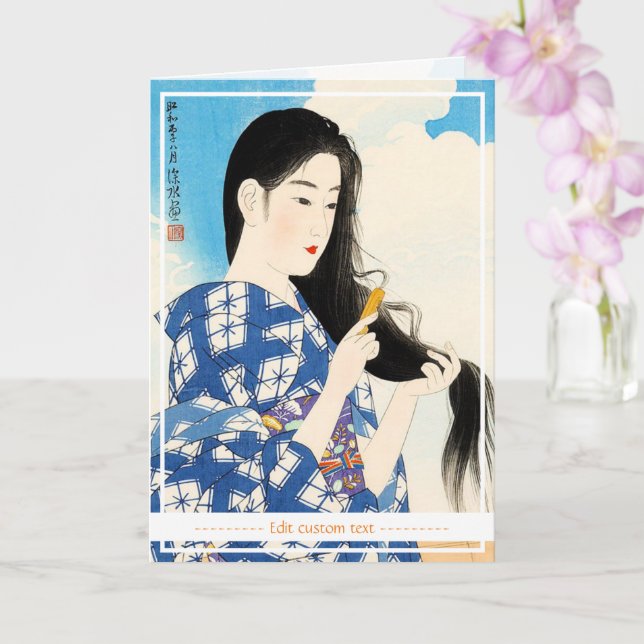 Cartão Geisha típica japonesa Legal, senhora maiko (Orquídea)