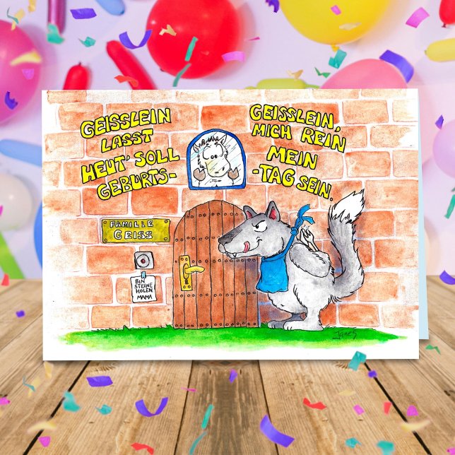 Cartão Geisslein Birthday (cartão de boas-vindas) por Nic (Criador carregado)