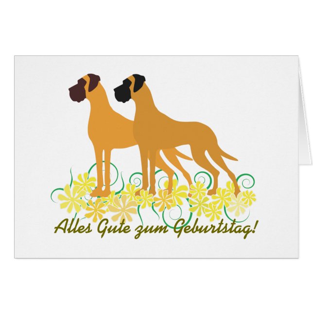 Cartão Gelbe Doggen Karte (Frente horizontal)