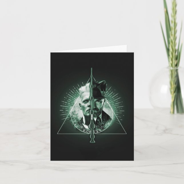 Cartão GELLERT GRINDELWALD™ Versus Dumbledore (Frente)