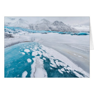 Cartão Gelo de glaciar congelado, Islândia