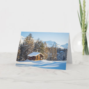 Cartão Gelo e neve   Alpes suíços de cabos de inverno