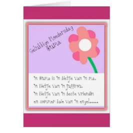 Cartão Gelukkige Moedersdag Ouma