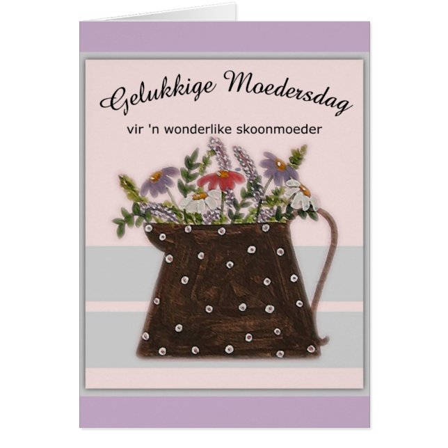 Cartão Gelukkige Moedersdag vir meu skoonmoeder (Frente)