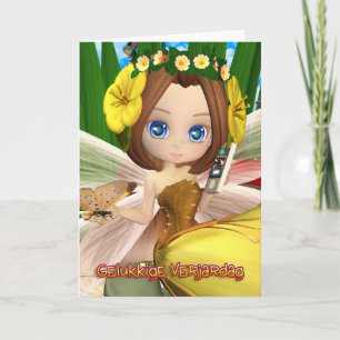 Cartão Gelukkige Verjaardag - Flemish - aniversário