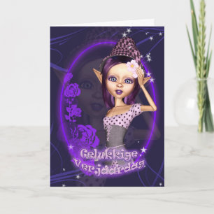 Cartão Gelukkige Verjaardag, Flemish - carro holandês do