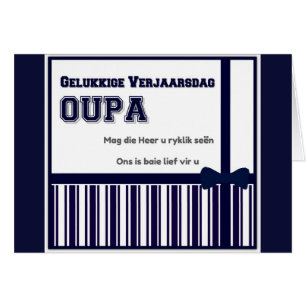 Cartão Gelukkige Verjaarsdag Oupa