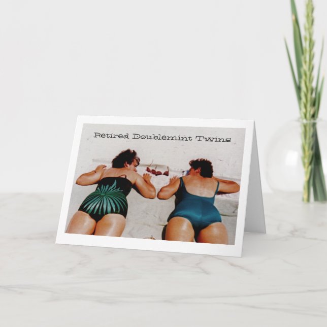 Cartão Gêmeos aposentados de Doublemint (Frente)