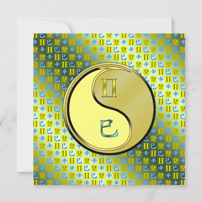 Cartão Gêmeos & Cobra de Metal (Frente)