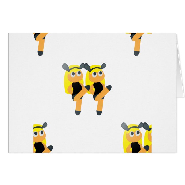 Cartão gêmeos emoji (Frente Horizontal)