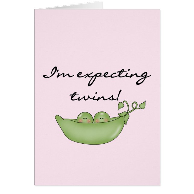 Cartão Gêmeos esperados - Ervilhas em um Pod (Frente)