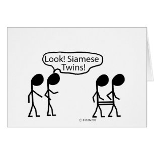 Cartão Gêmeos Siamese