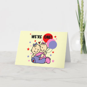 Cartão Gêmeos Somos um Camiseta de aniversário e presente