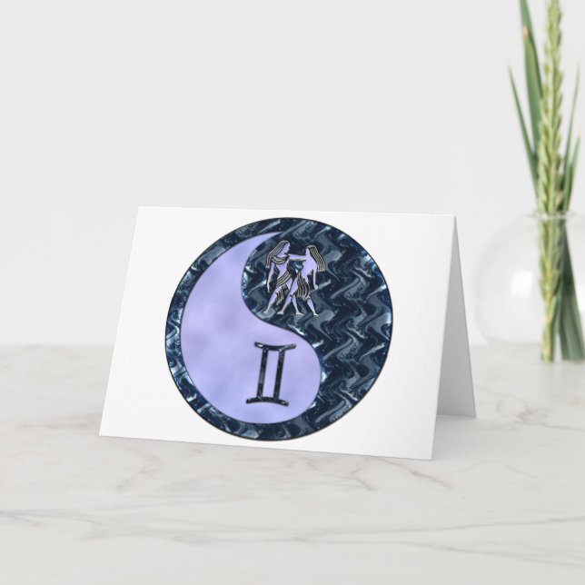 Cartão Gêmeos Yin Yang (Frente)