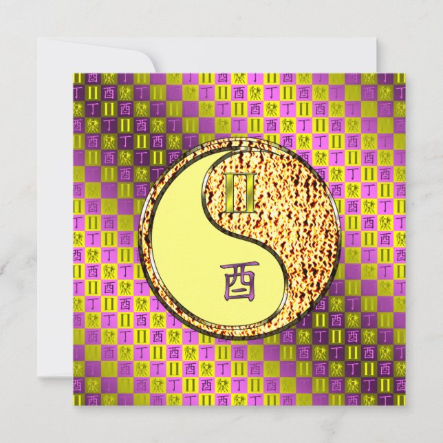 Cartão Gemini & Fire Rooster (Frente)