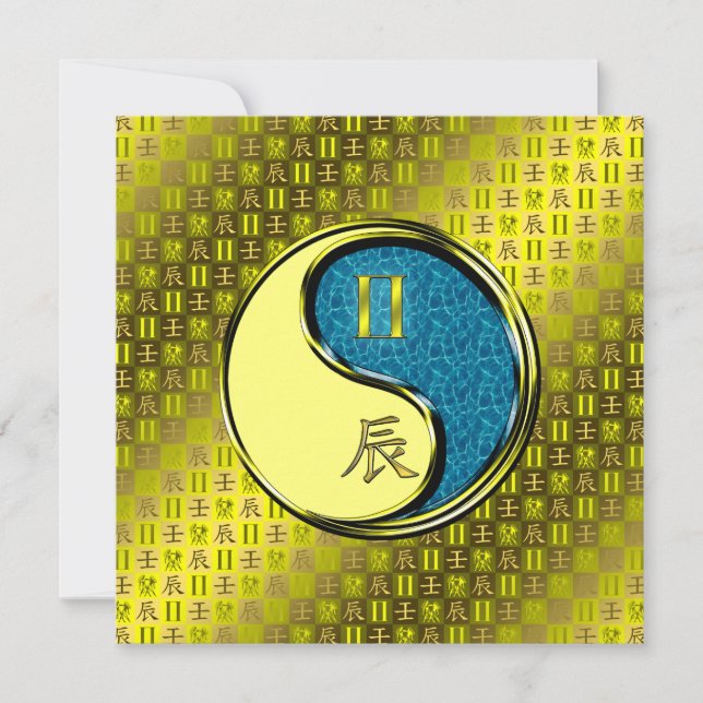 Cartão Gemini & Water Dragon (Frente)