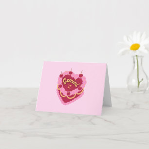 Cartão Gemini Zodiac Pastel Heart Cake