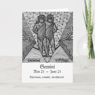 Cartão Gemini (Zodiac sign)