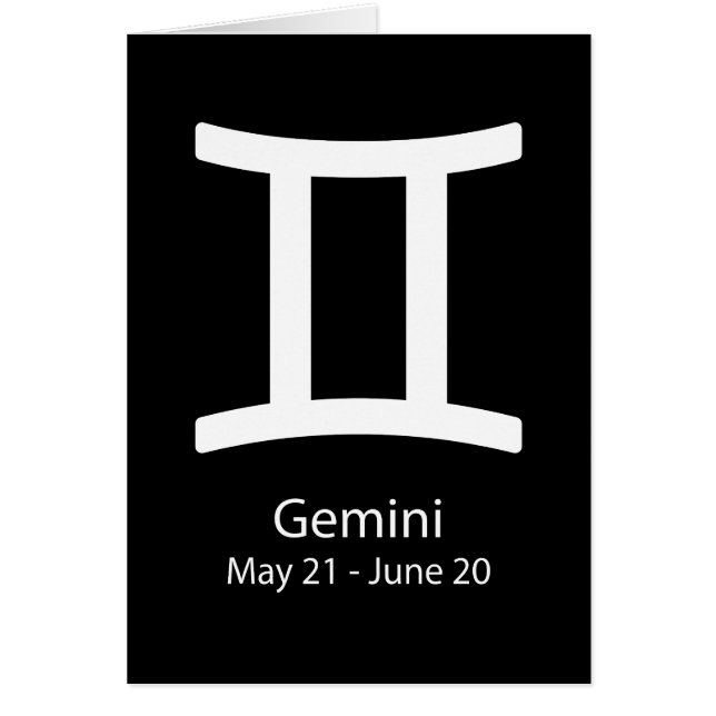 Cartão Gemini Zodiac - Sinal de Astrologia (Frente)