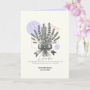 Cartão Geminin Birth Flower Custom Birthday