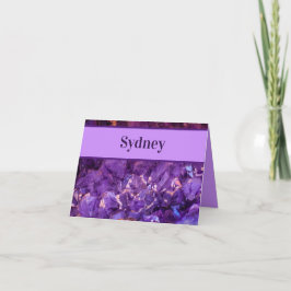 Cartão Gems Roxas Obrigado Nota